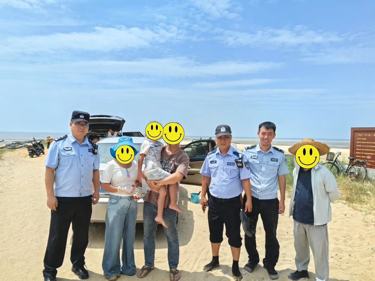 涨潮时分，6岁女童沙滩走失！遂溪公安快速搜寻助团聚